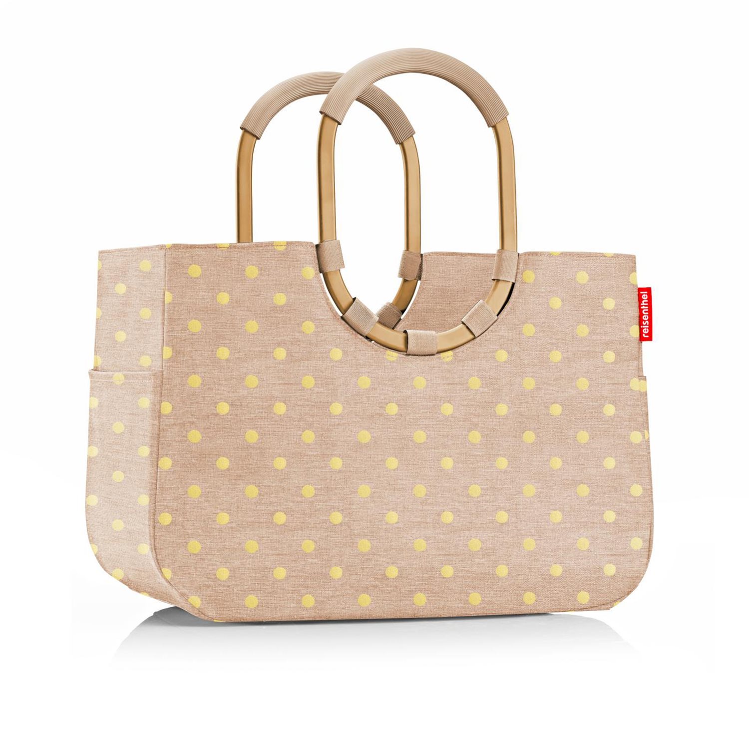 Reisenthel Loopshopper L frame metallic dots coffee