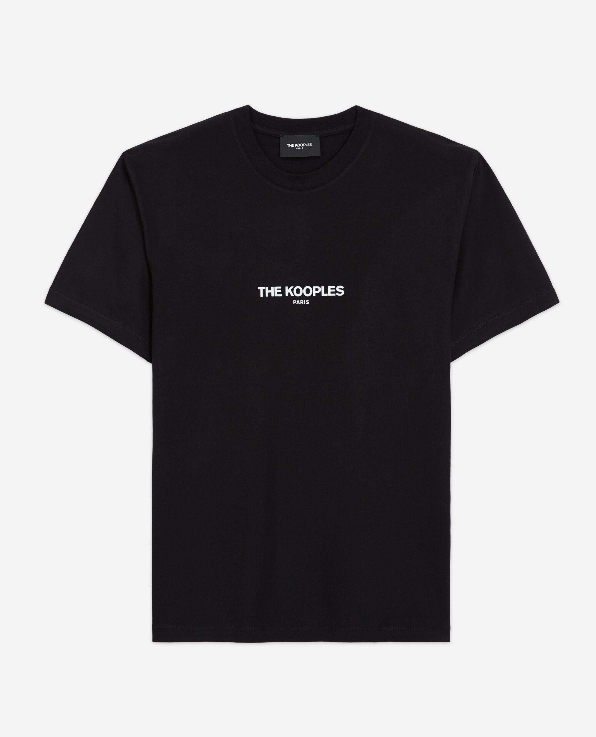 T-shirt noir coton imprimé