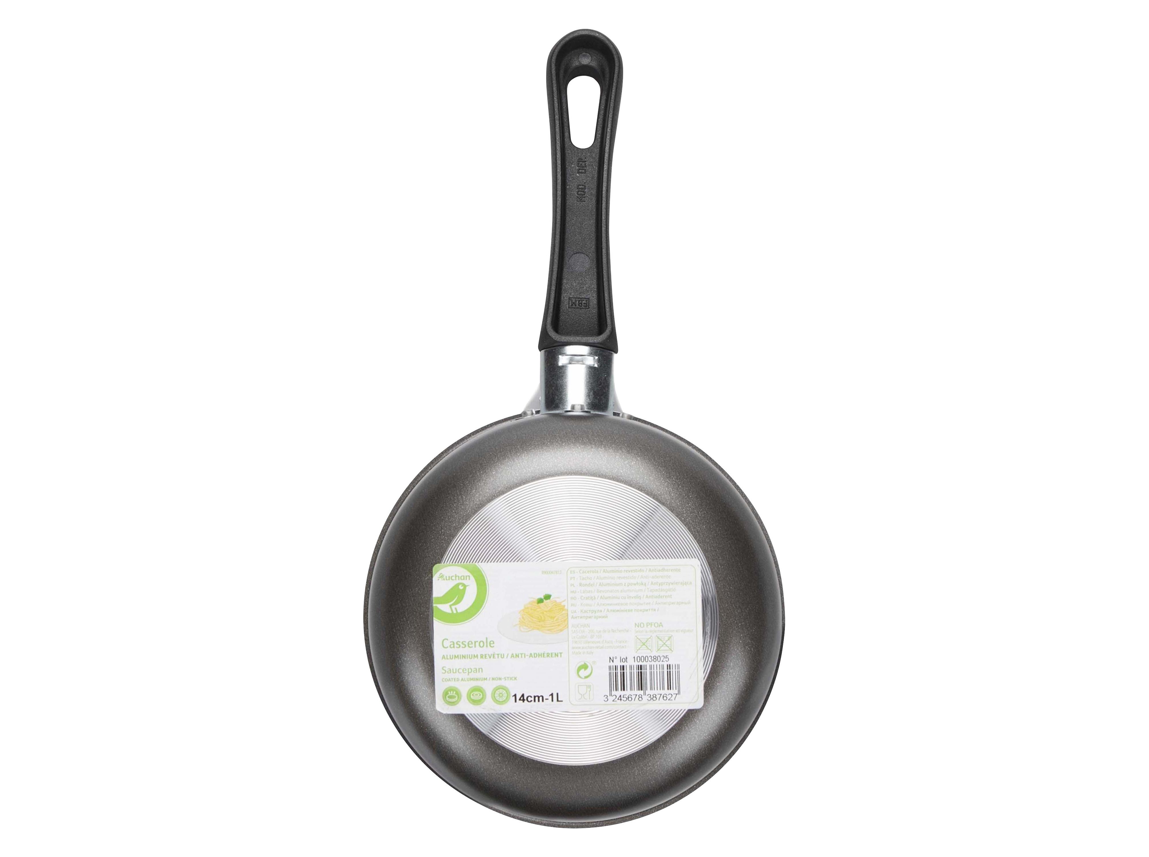 CAÇAROLA COM CABO AUCHAN ESSENCIAL NÃO APTO INDUÇÃO 14CM