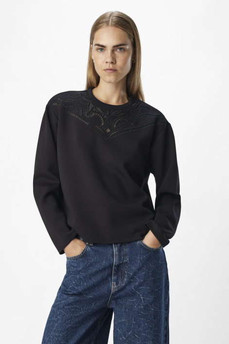 Object zwarte dames sweater