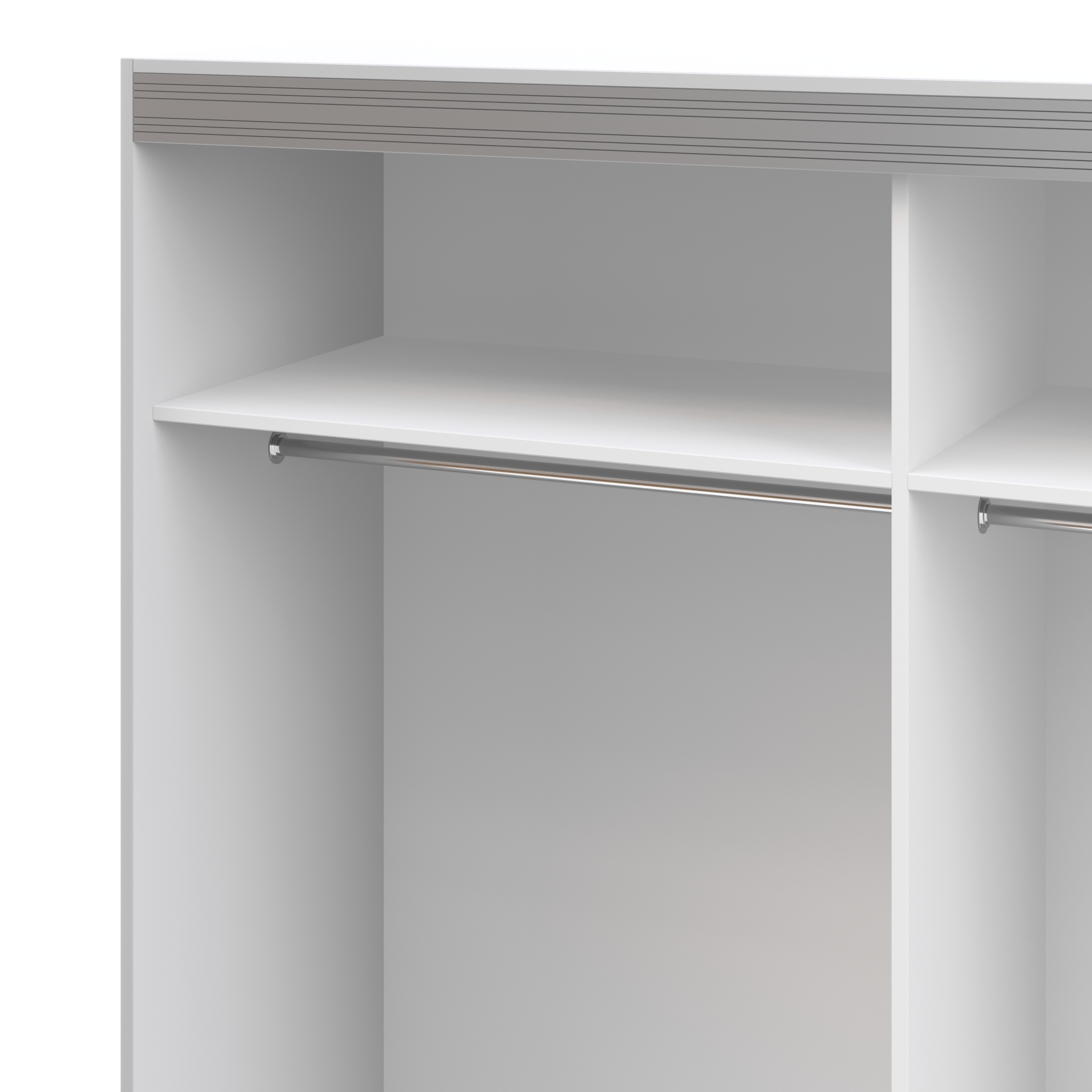 Kleiderschrank Schiebetüren mit Spiegel BODO 180 cm weiss