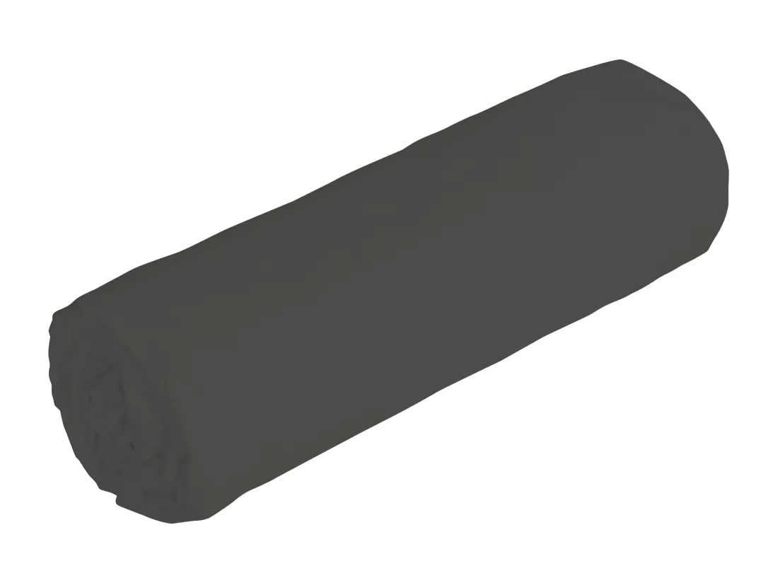 Drap housse en satin 108 fils/cm² - 140 x 190 cm - Bonnet 30 cm - Gris anthracite - TALORA de PALACIO