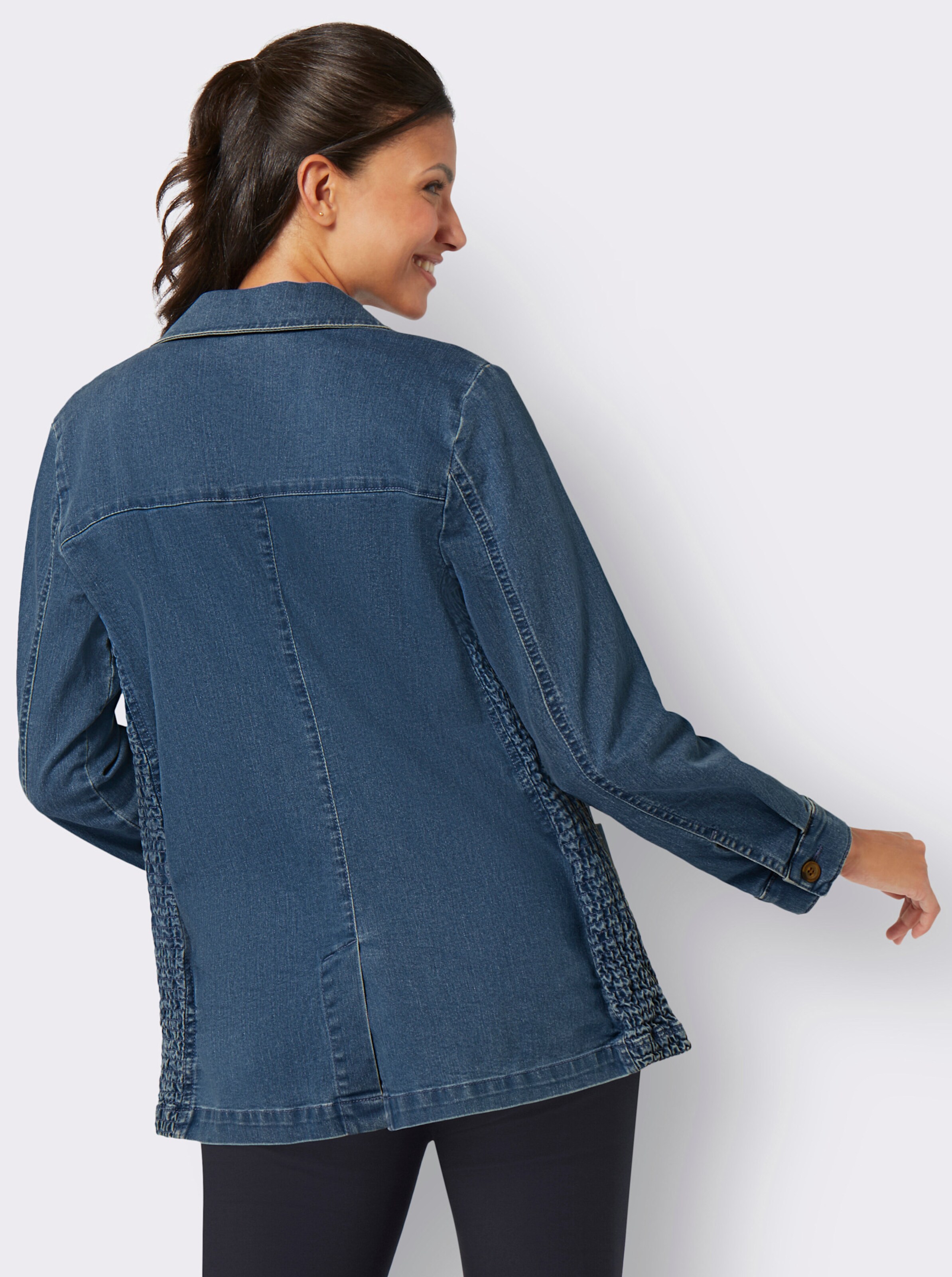Jeansjacke in Blazerform