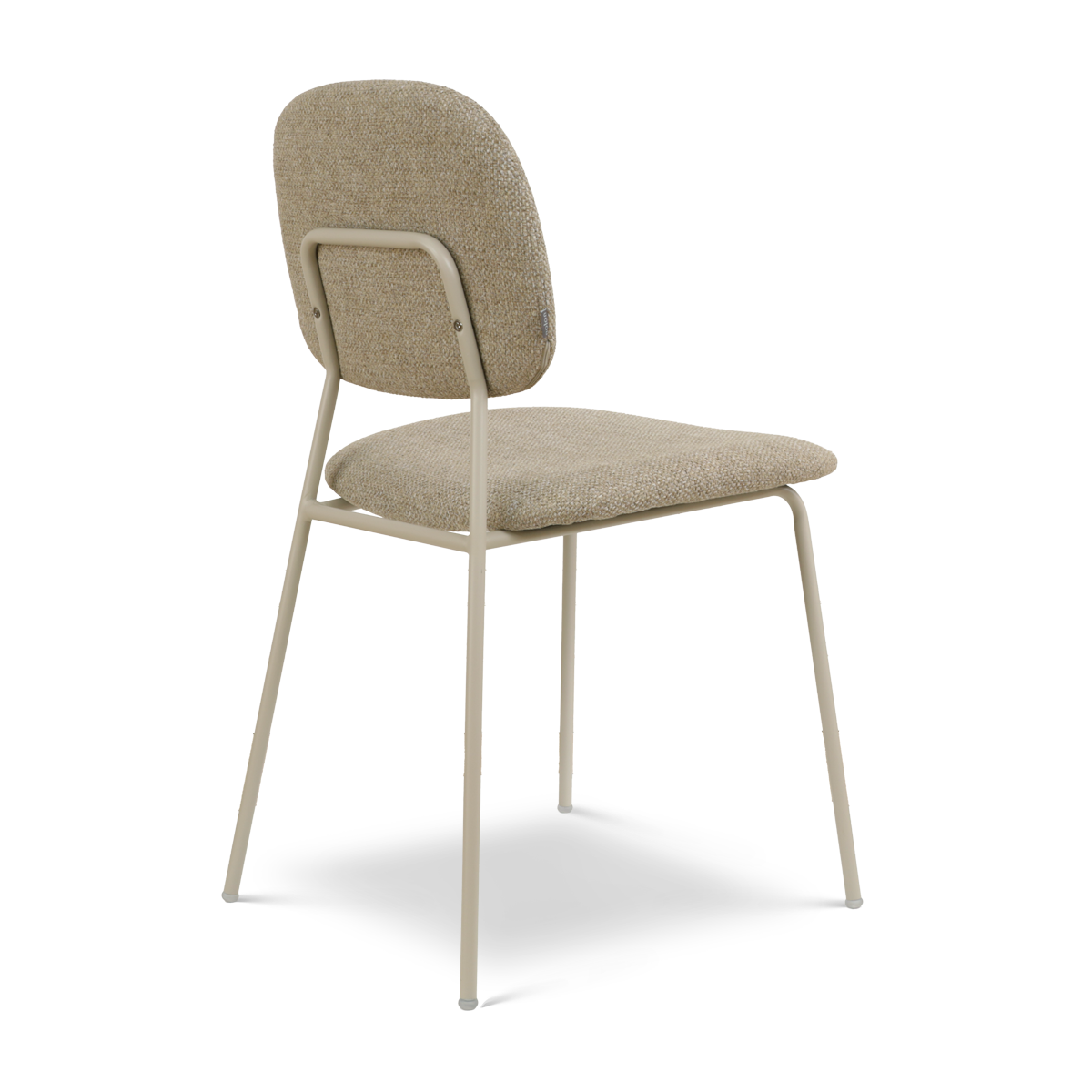 Eetkamerstoel Jasmijn taupe - grijsbeige onderstel