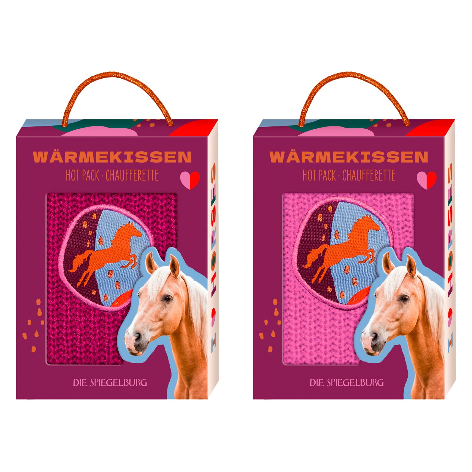 DIE SPIEGELBURG Wärmekissen I love Horses
