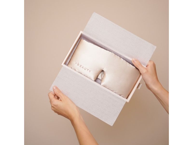 VBEAUTY Deep Sleep Seiden Schlafmaske Champagner Schlafmaske aus 100% Seide