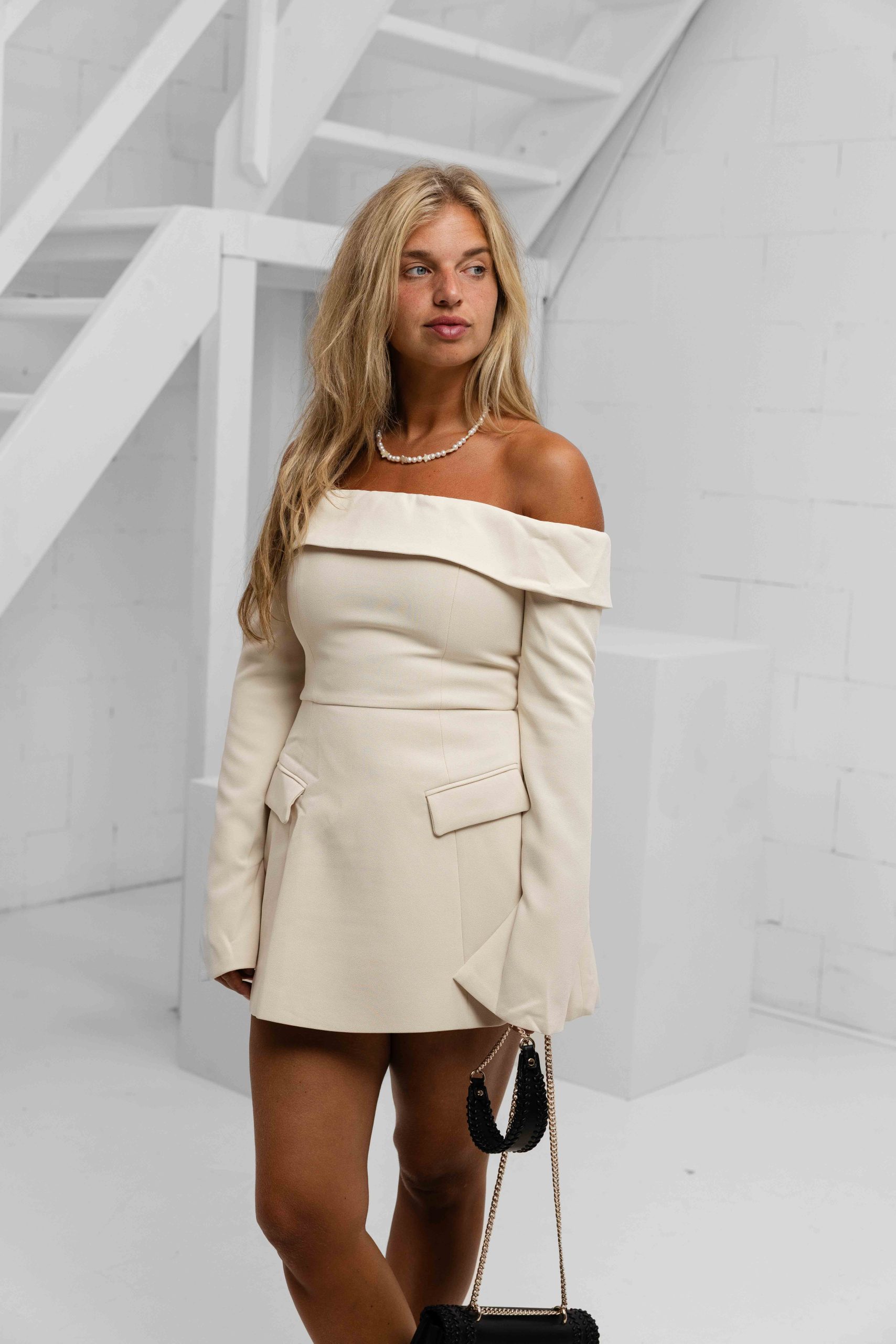Unique The Label Emily Jurk Dames Beige