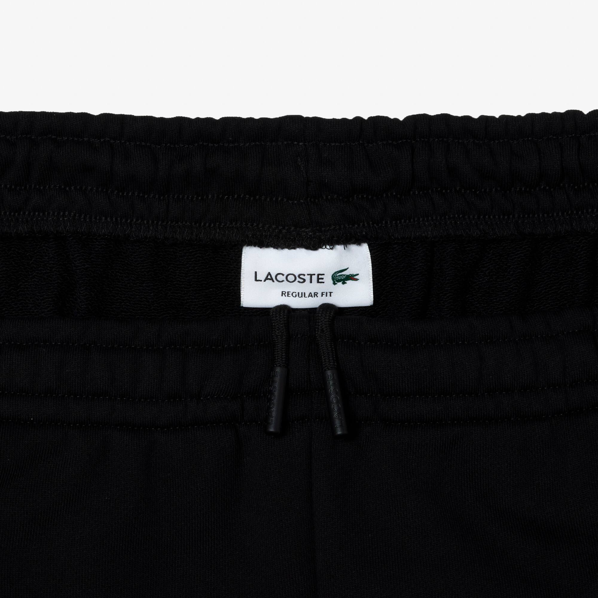 Jogger Shorts aus ungerautem Fleece mit Colourblock Bermudas - Schwarz - Lacoste - Herren