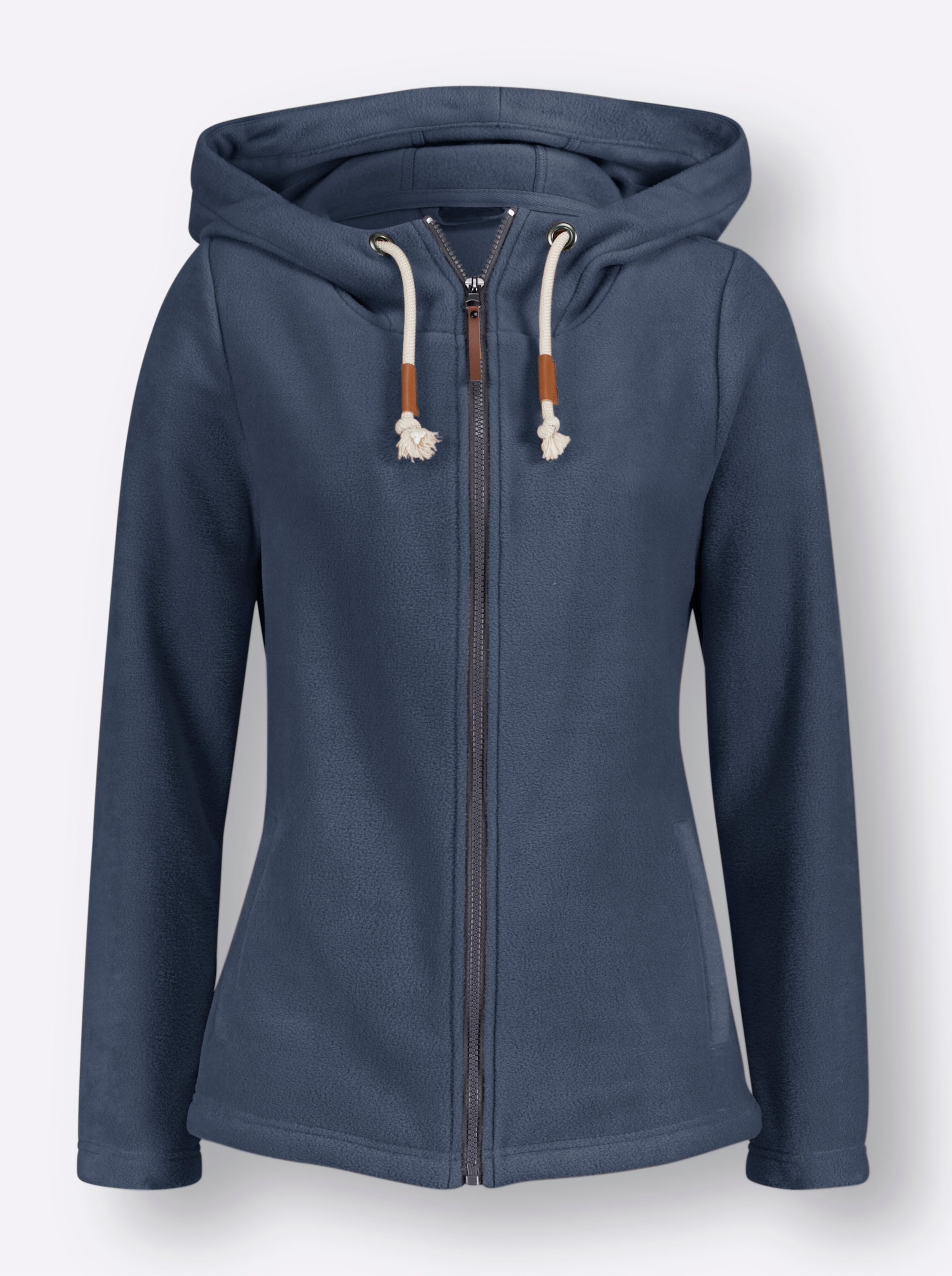 Fleecejacke in rauchblau