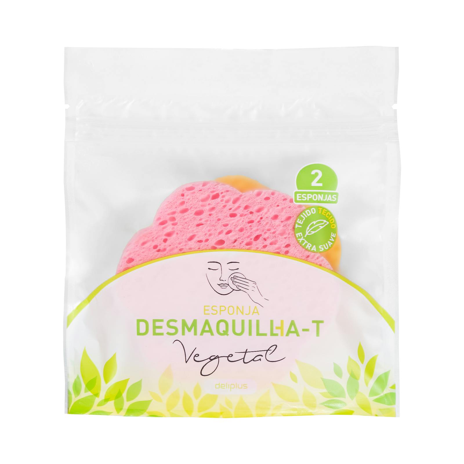 Éponge démaquillante végétale pour le visage Deliplus