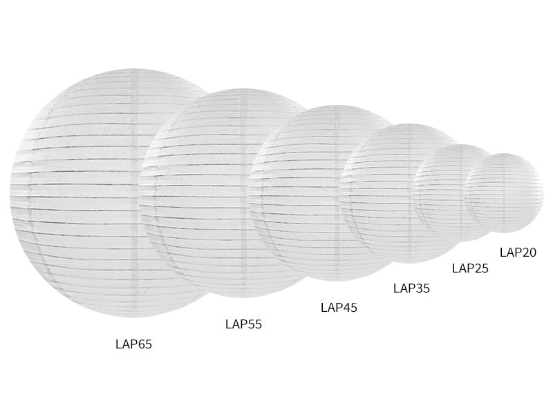 Witte Lampion Rond 45cm