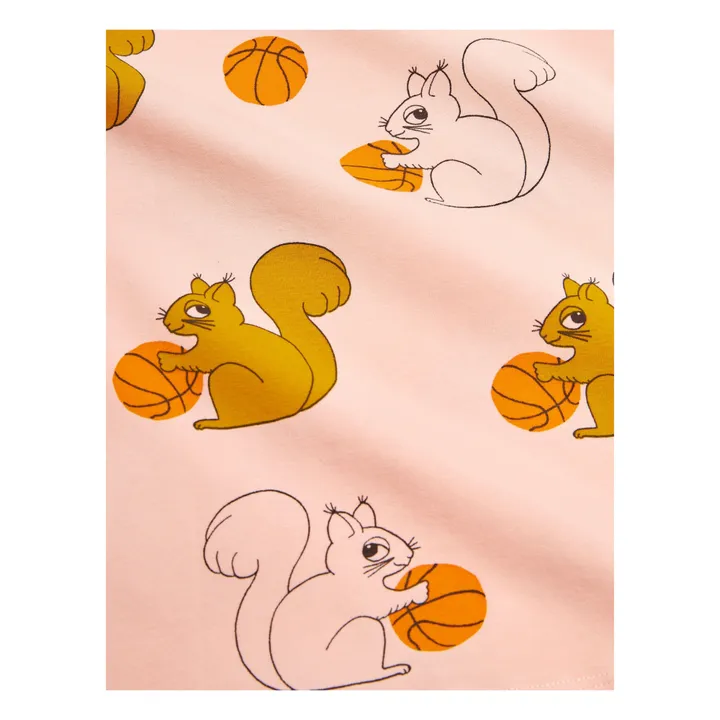 Mini Rodini T-Shirt Ecureuil Coton Bio | Rose pâle