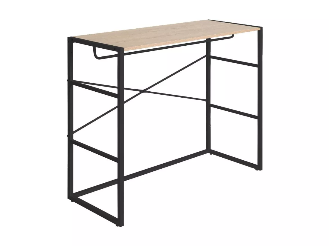 Portant vêtements sous combles penderie noir L100 x H85 cm