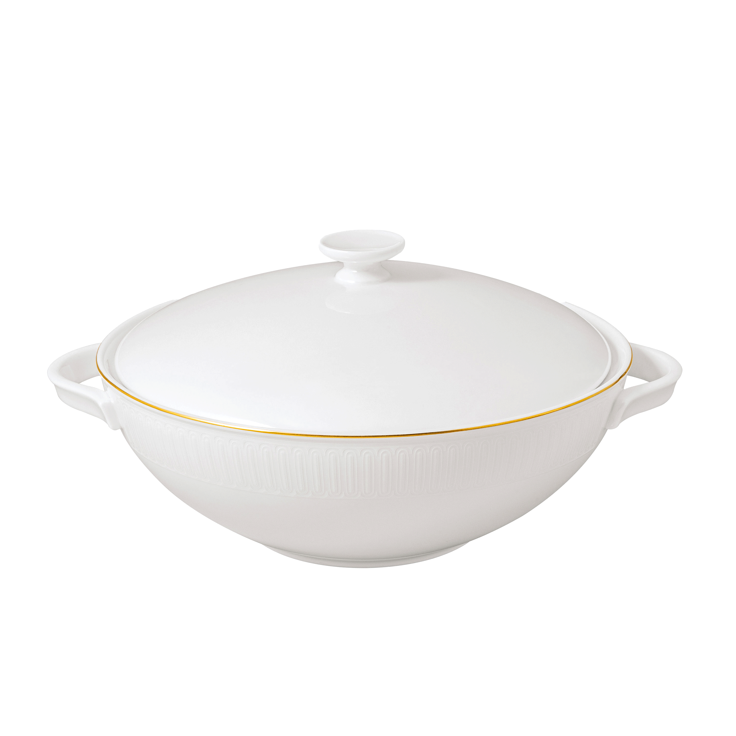 Chateau Septfontaines Tureen White, 74.4 oz, Premium Bone Porcelain