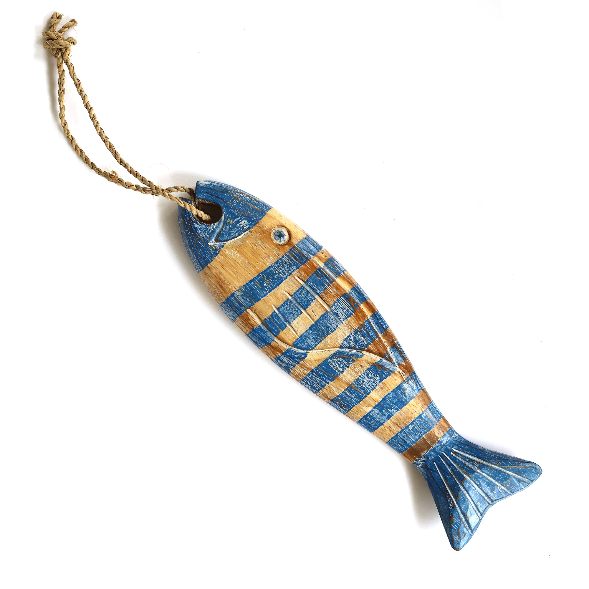 Figur 'Fisch' blau, H 40 cm, B 10 cm, L 3 cm von fischer's lagerhaus