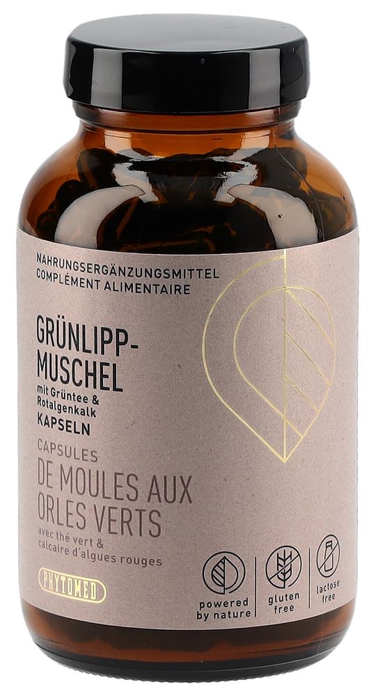 PHYTOMED Grünlippmuschel Kaps mit Grüntee & Rotalgenkalk Glas 180 Stk