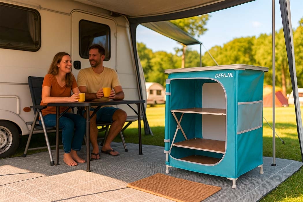 DEFA Campingschrank Beachy 80 x 48 x 80 cm pastellrosa