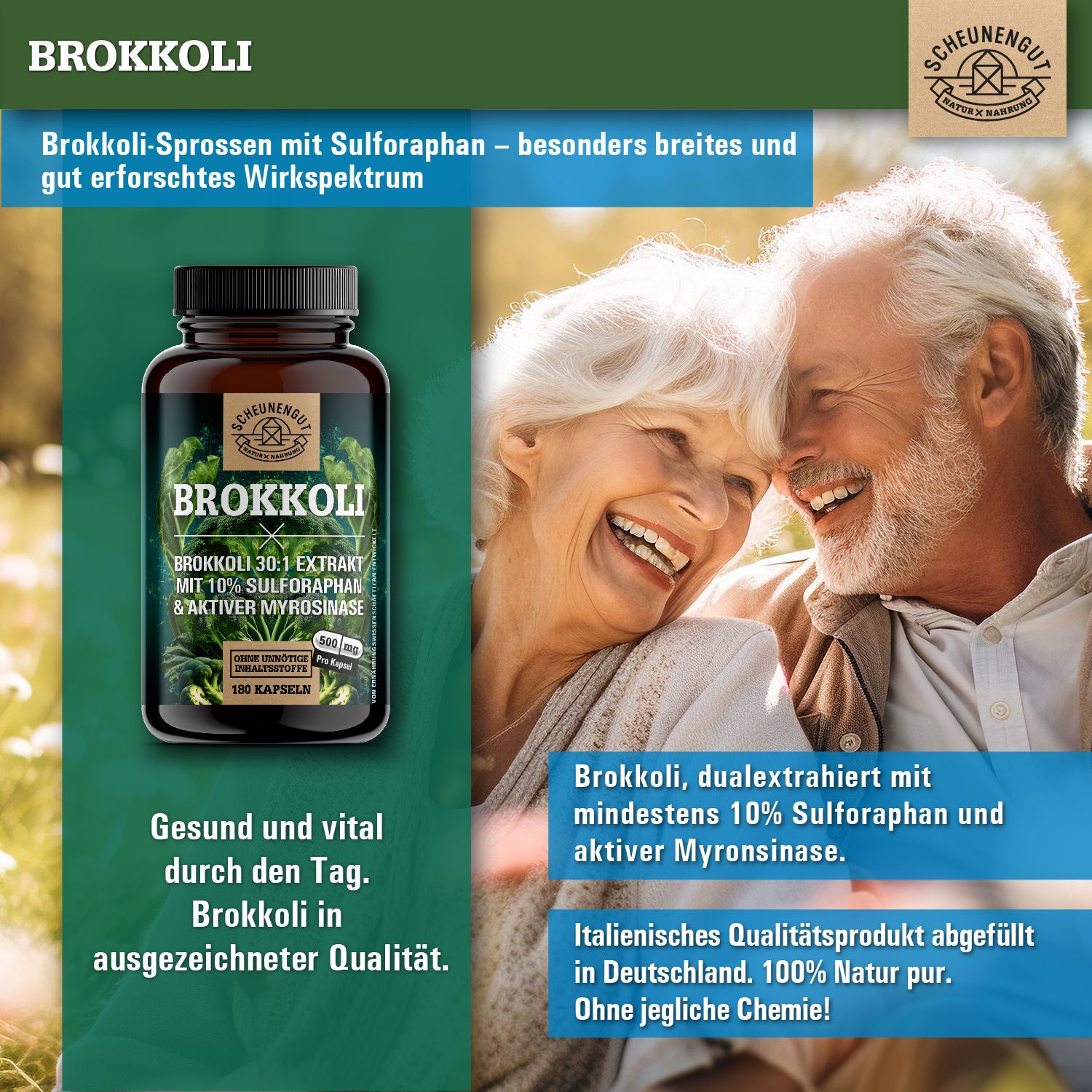 Scheunengut® Brokkoli  | 30:1 Brokkolisprossen-Extrakt mit mindestens 50mg Sulforaphan