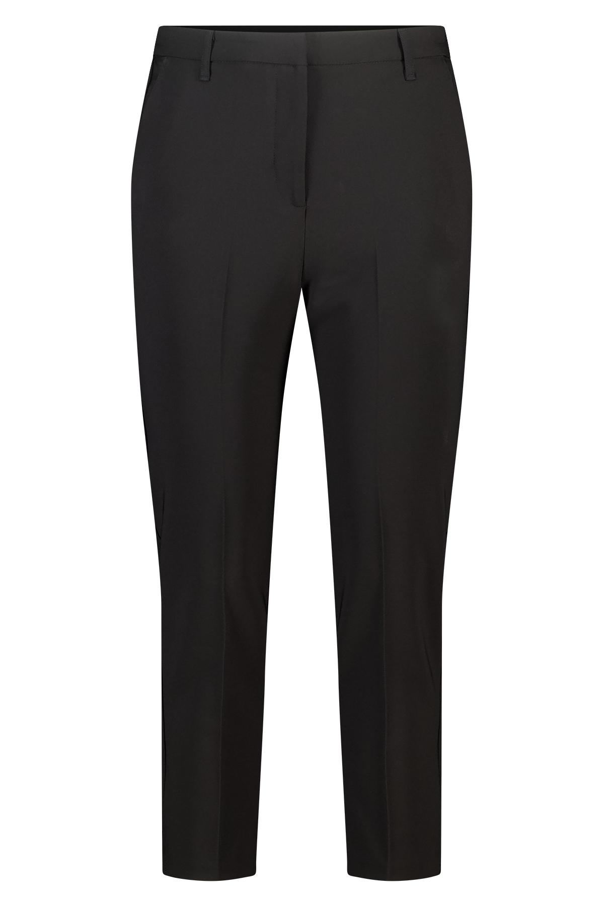 Straight leg pantalon met elastische taille Zwart
