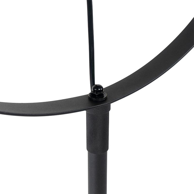 Industriële vloerlamp zwart 50 cm met goud verstelbaar - Magnax