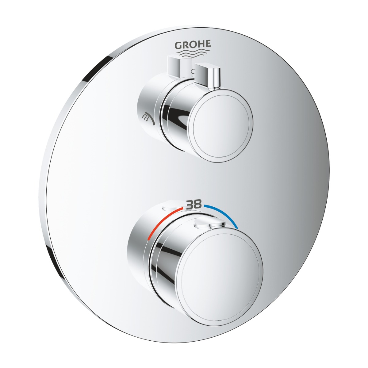 Grohe Grohtherm thermostatische mengkraan afbouwdeel rond chroom 2-wegs