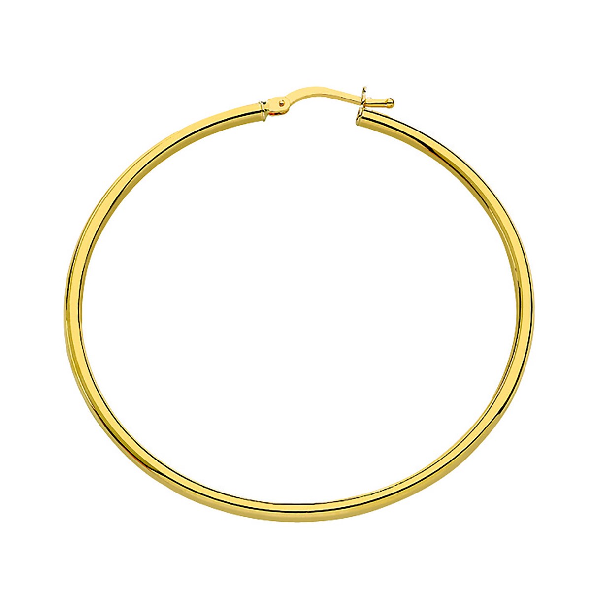 Créoles Brillaxis fil rond 2 mm 9 carats
