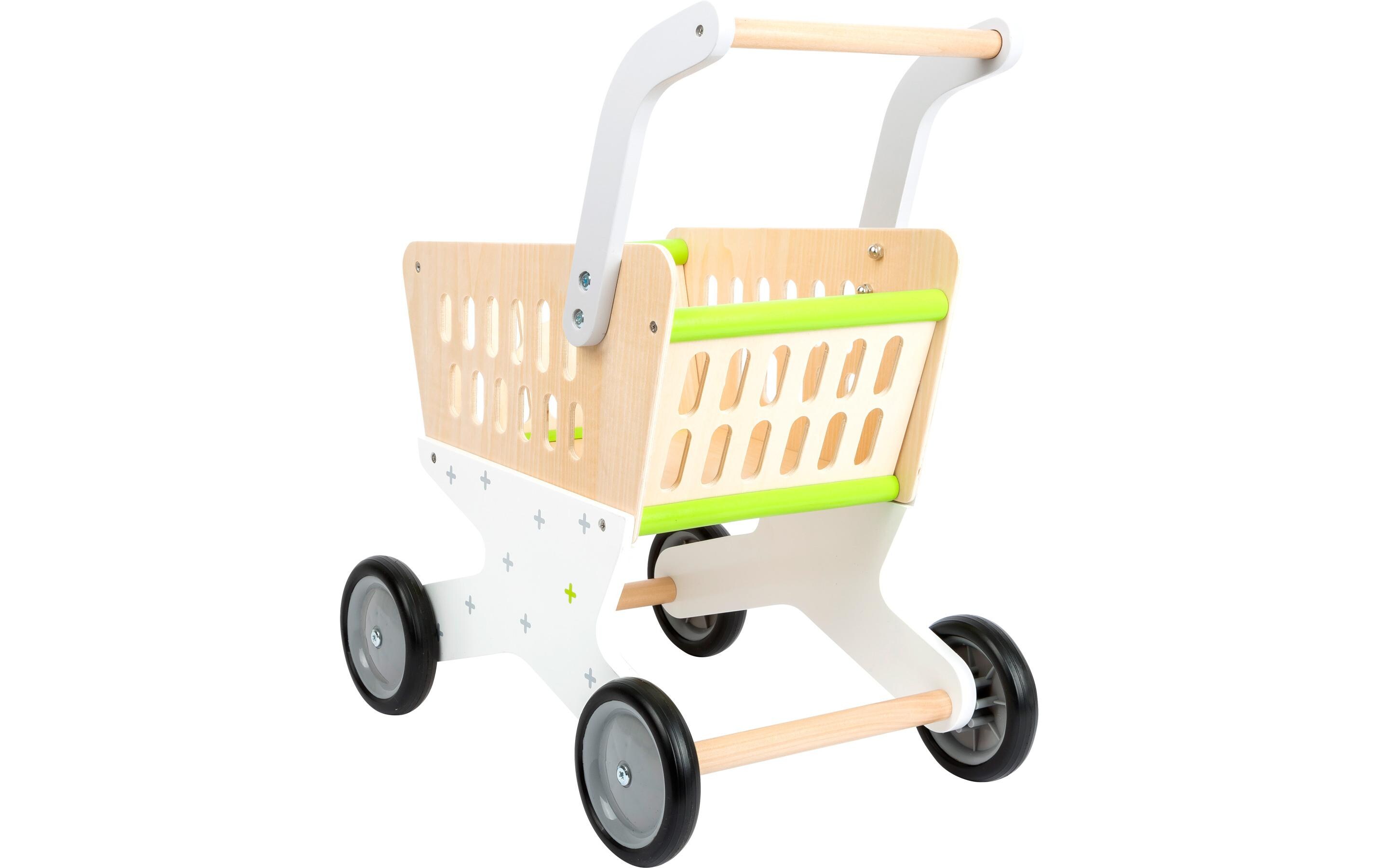 Einkaufswagen TrendModerner Spiel-Einkaufswagen aus Holz für Kinder