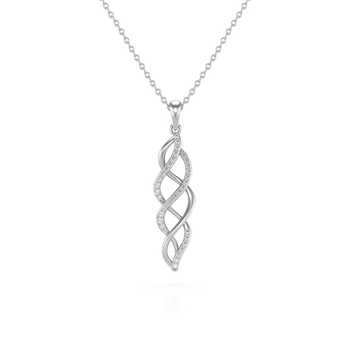 Collier Pendentif ADEN Diamant Chaine Argent 925 incluse 2.694grs