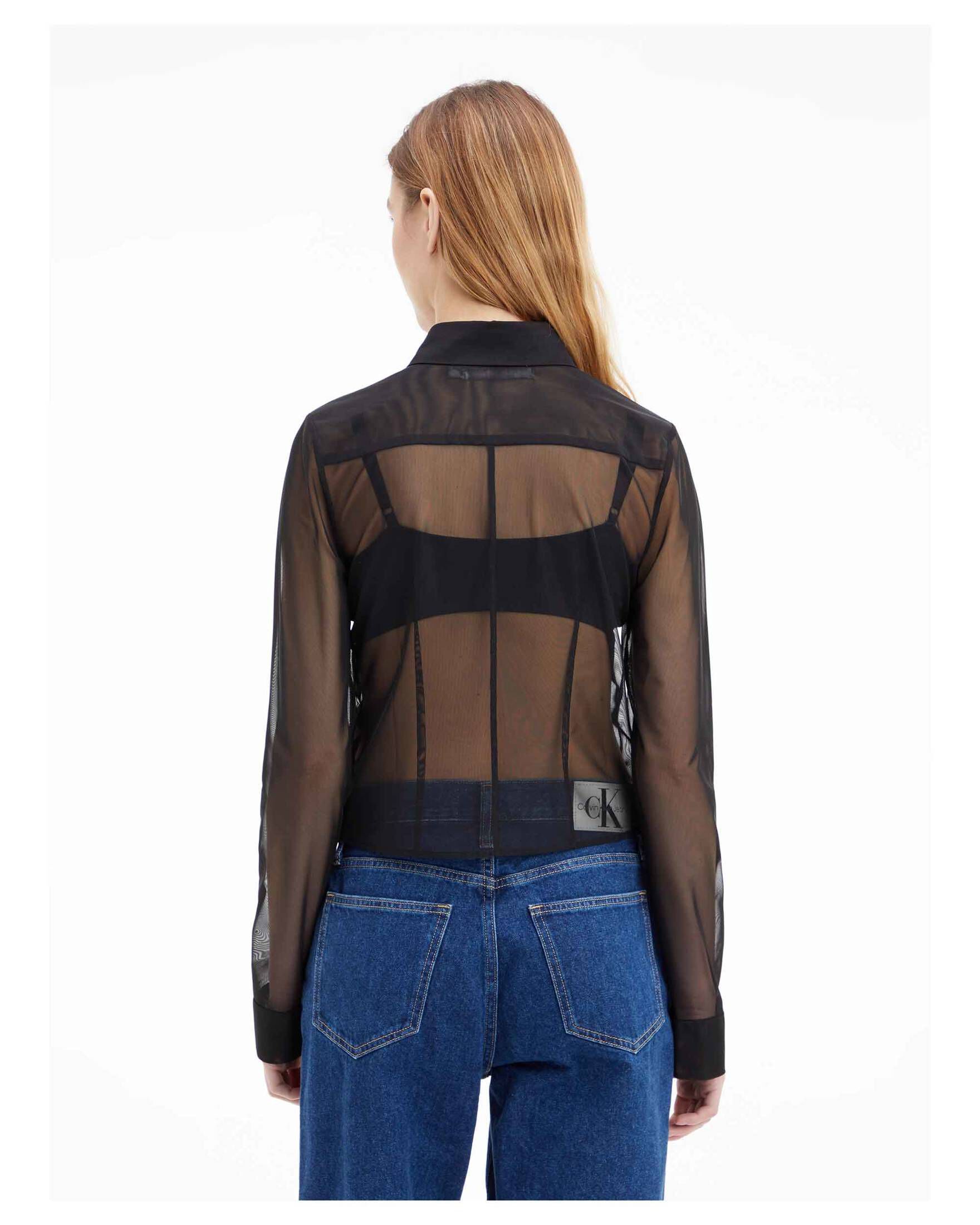 CALVIN KLEIN JEANS| Damen Hemdbluse Cropped