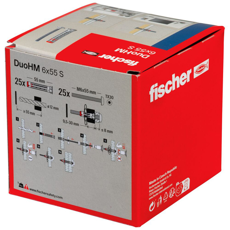 Fischer DuoHM S PH TX hollewandplugpgen 6x55mm TX30