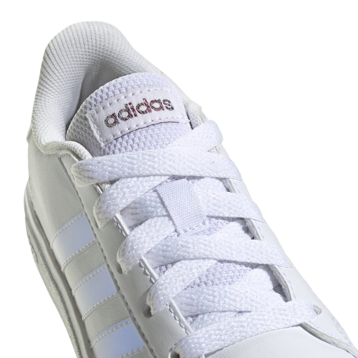 ADIDAS-Court_k-jg-Baskets - Talon plat - Blanc