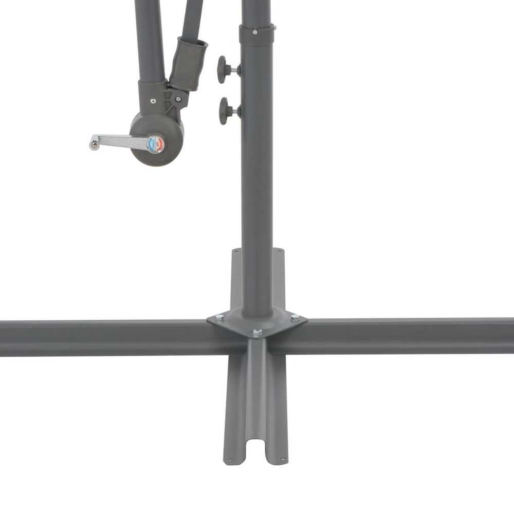 Parasol déporté avec mât en aluminium 300 cm bleu