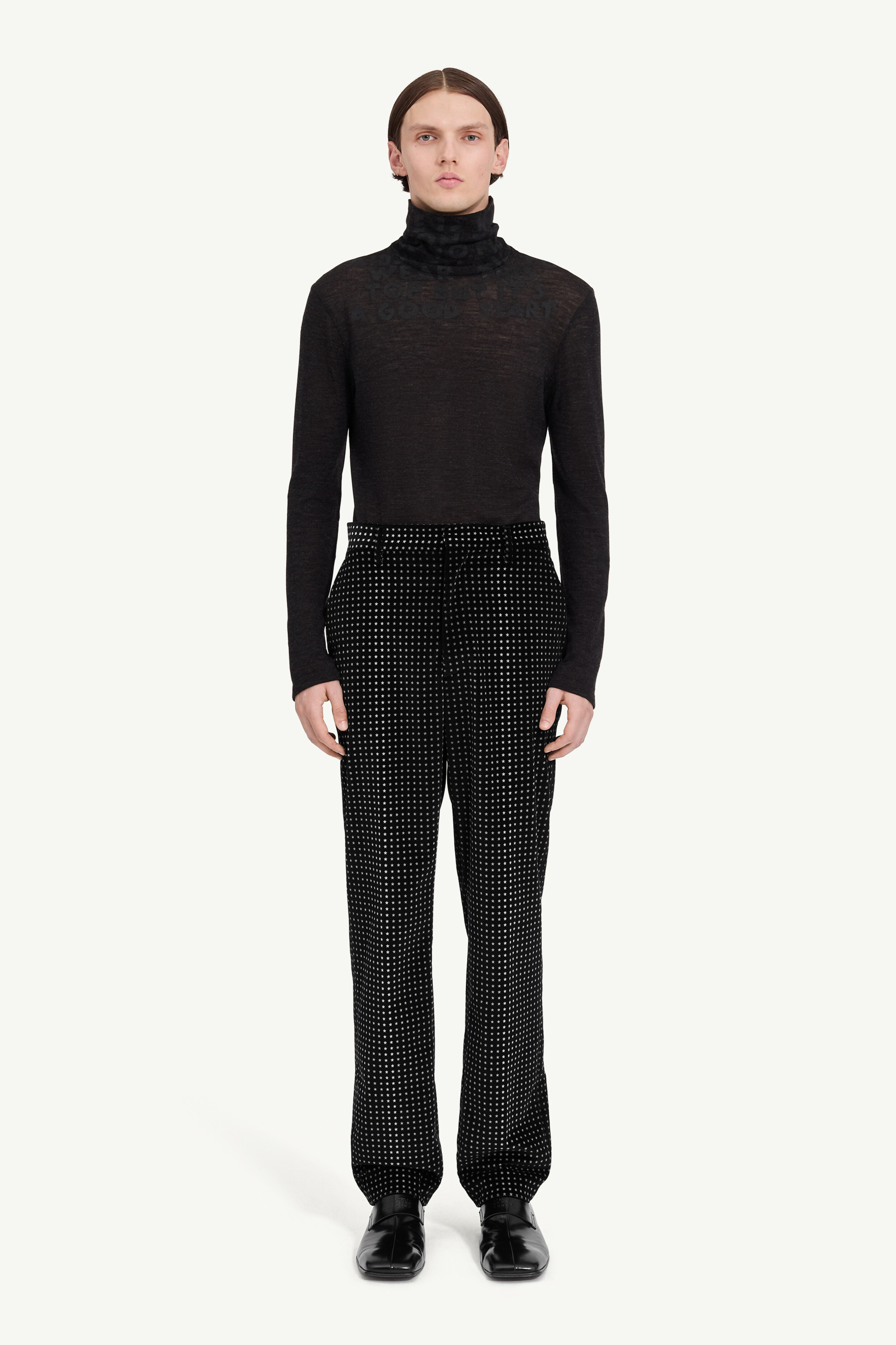 Pantalon en velours motif étoile en coton pour homme | MM6