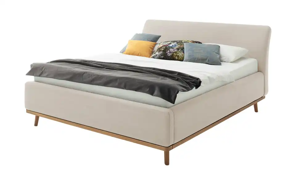 Polsterbettgestell Merla Beige 160 cm
