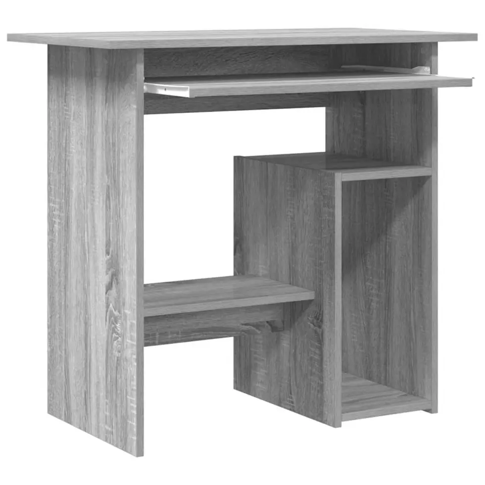 vidaXL - Bureau - Grijs - Bewerkt hout
