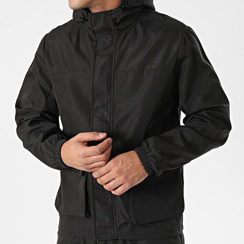 Ensemble Veste Zippée Et Pantalon Cargo Noir
