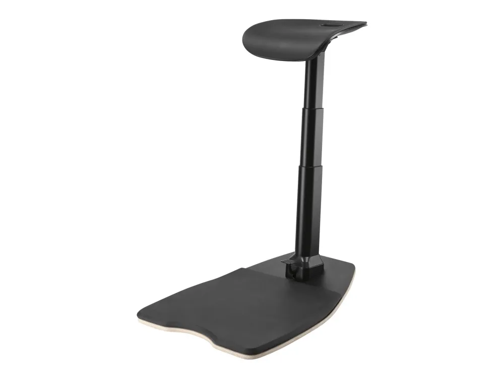 DELTACO Office Premium - Læretaburet - ergonomisk - kurvet kant - polyurethanskum - sort