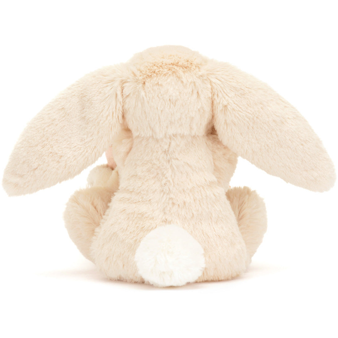 jellycat knuffeldoek bashful konijn luxe - beige - 34 cm