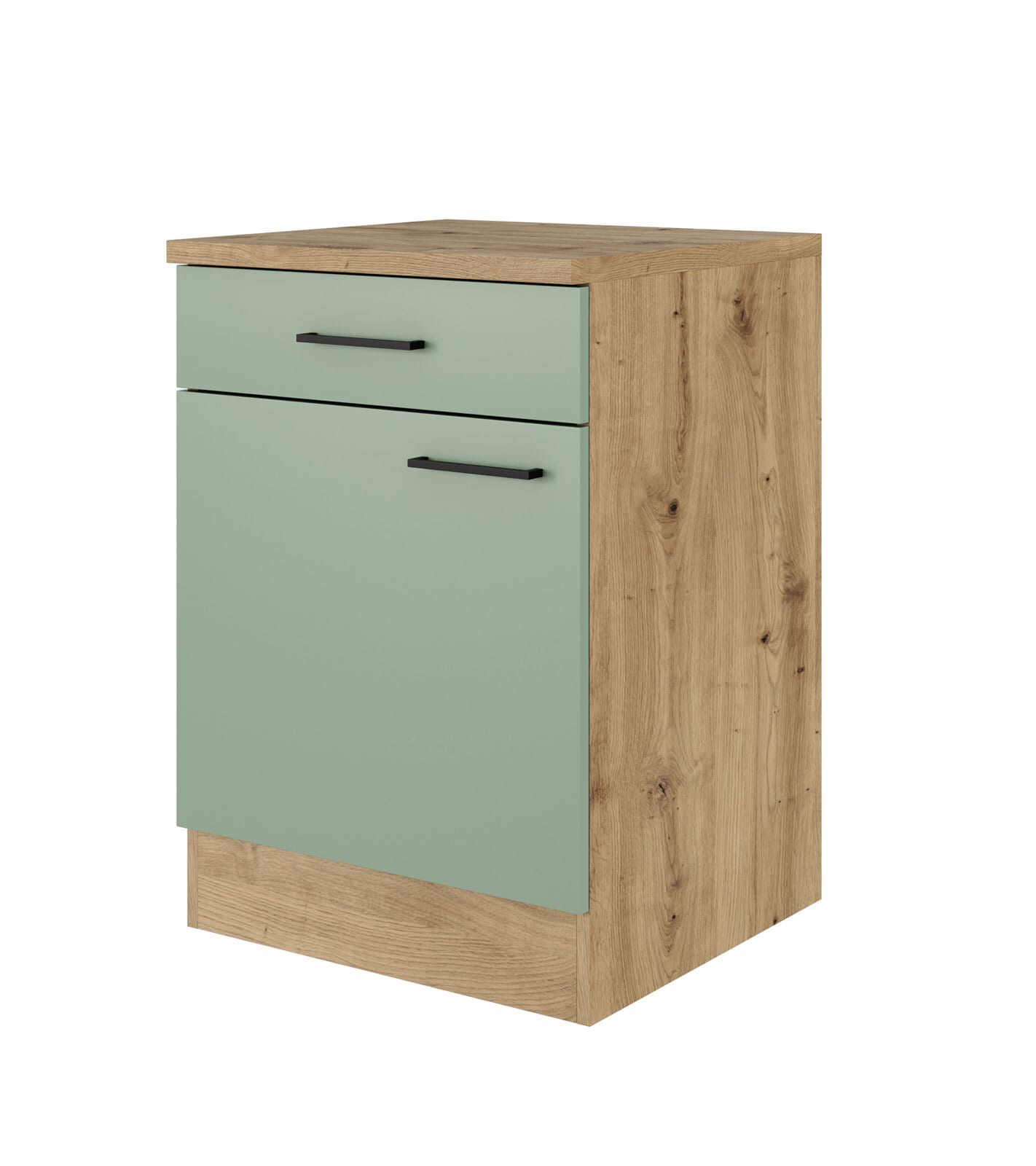 Unterschrank Cara Schilfgrün/Artisan Eiche NB 60cm