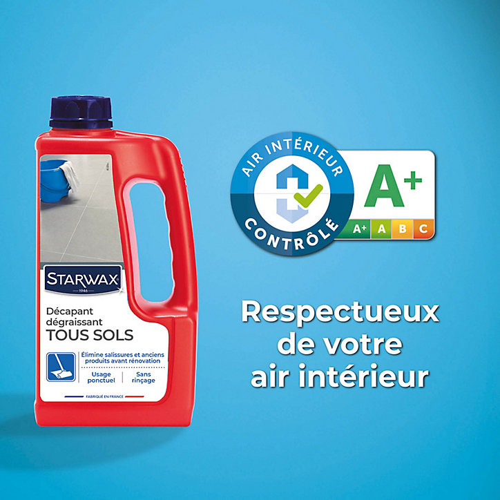 Décapant sans rinçage avant rénovation sols intérieurs Starwax 1L