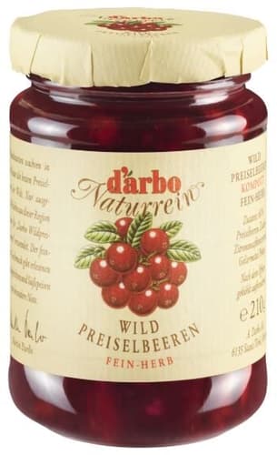 D'arbo Naturrein Wildpreiselbeer Kompott