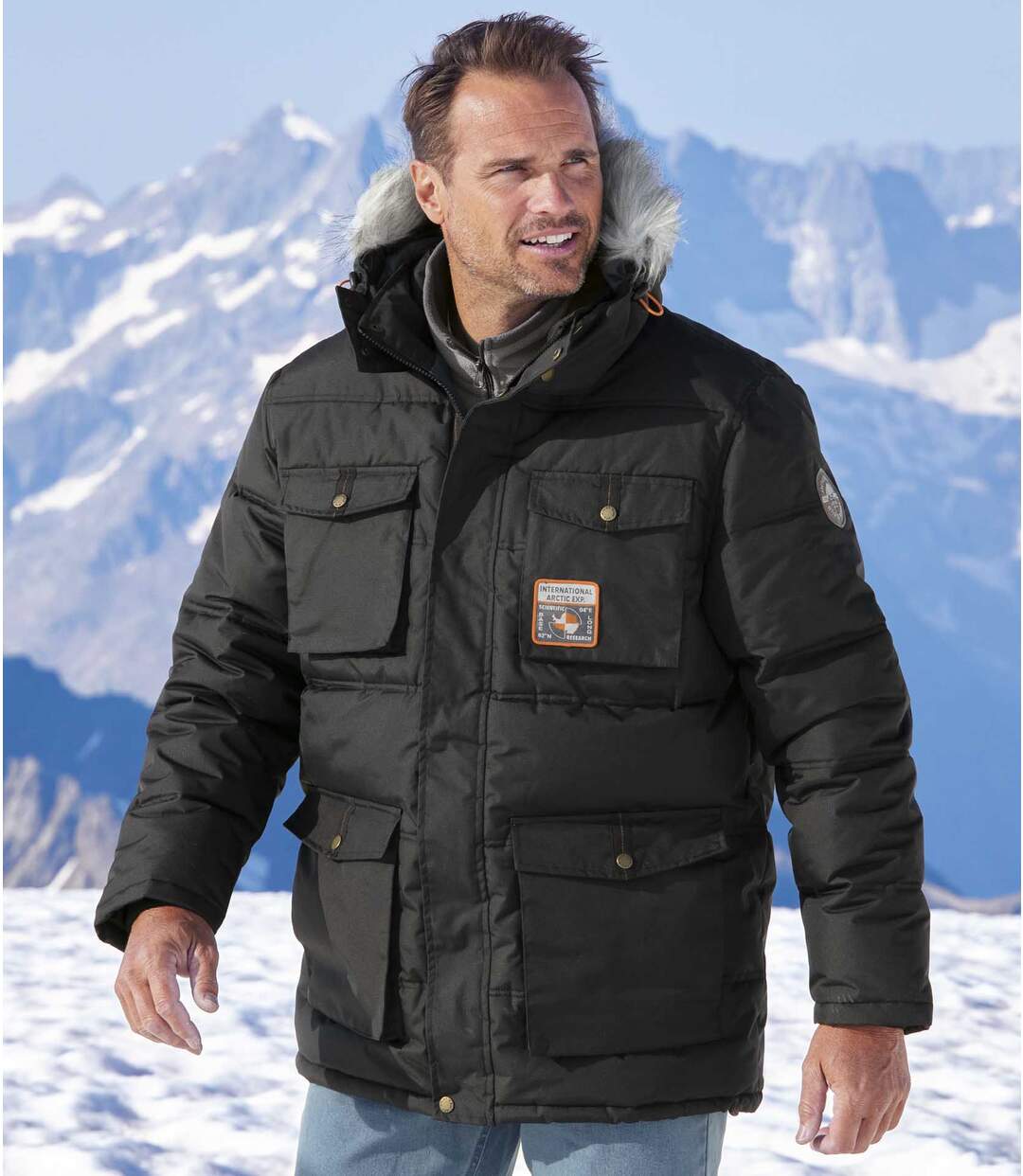 Parka Grand Froid à Capuche Fausse Fourrure