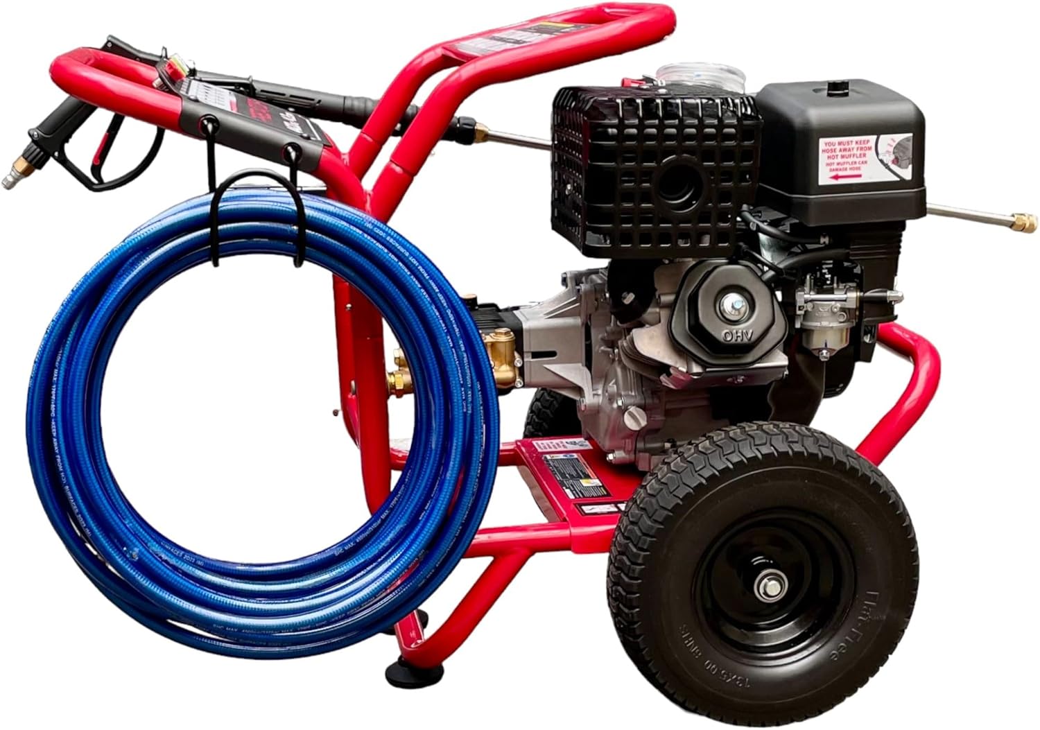 Predator Benzin-Hochdruckreiniger 13PS Flächenreiniger 420cm³ mit 300 bar Annovi reverberi RSV-4G44 Triplex Keramik - Hochdruckpumpe Steinreiniger Industriereiniger