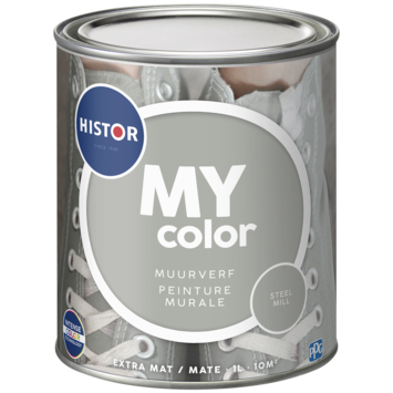Histor My Color muurverf extra mat steel mill 1 liter