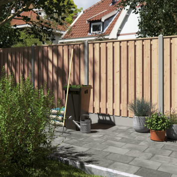 Houtbetonschutting Douglas grijs per meter