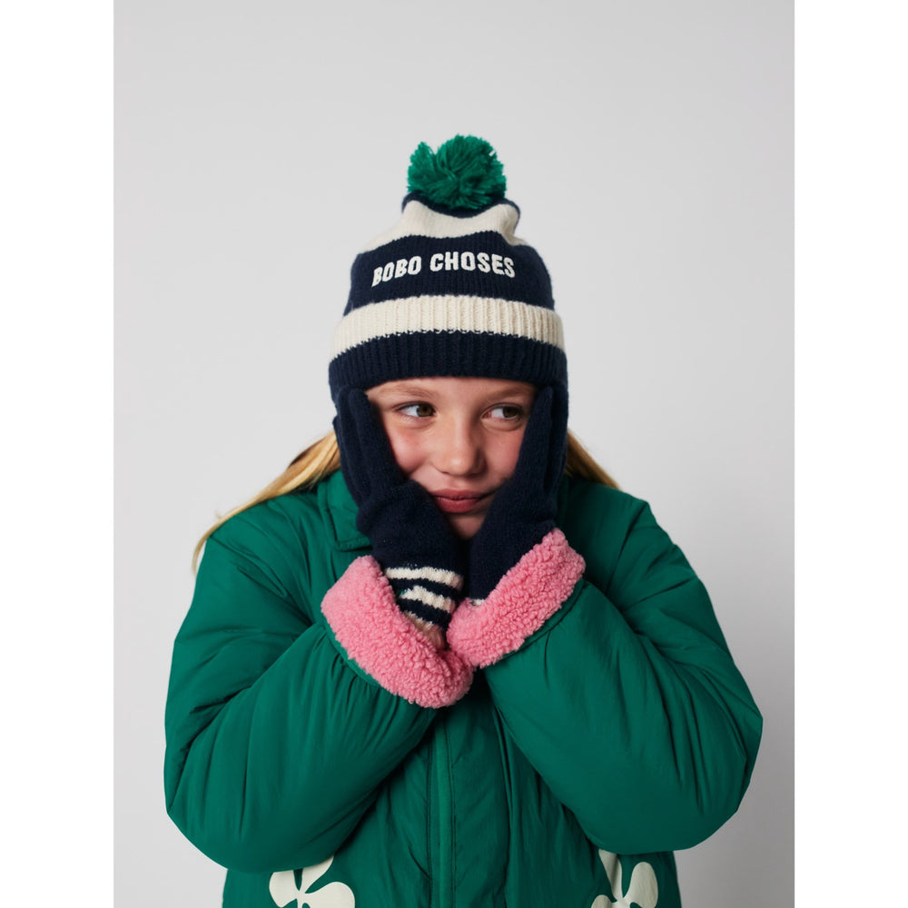Køb Bobo Choses Midnight Blue Striped Beanie