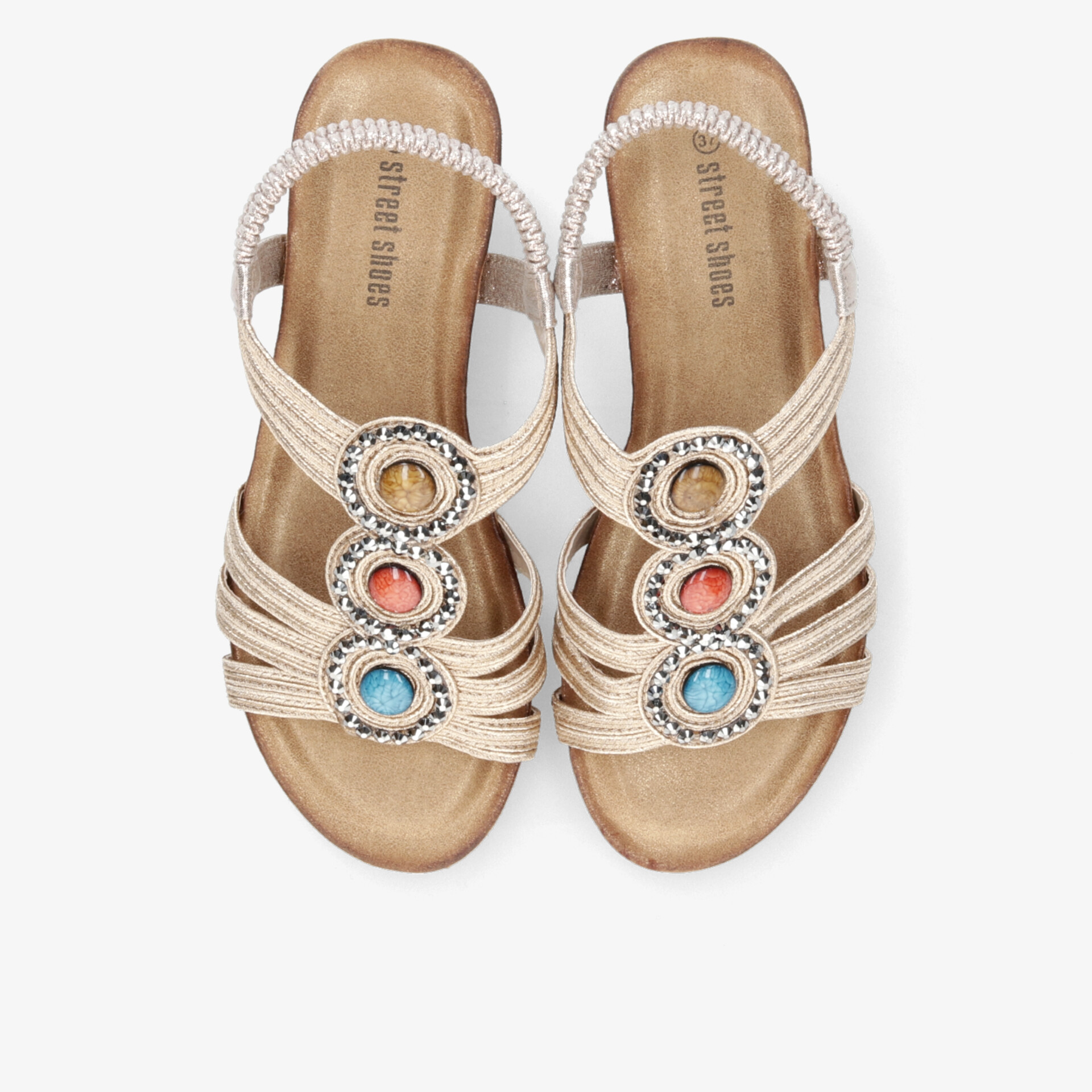 street shoes Damen Keilsandalen gold