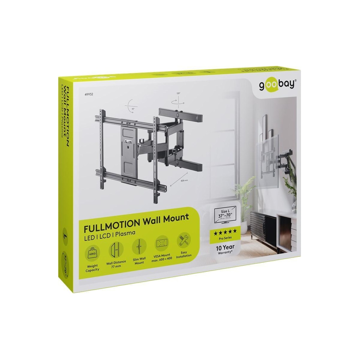 Goobay TV-veggfeste Pro FULLMOTION (L)