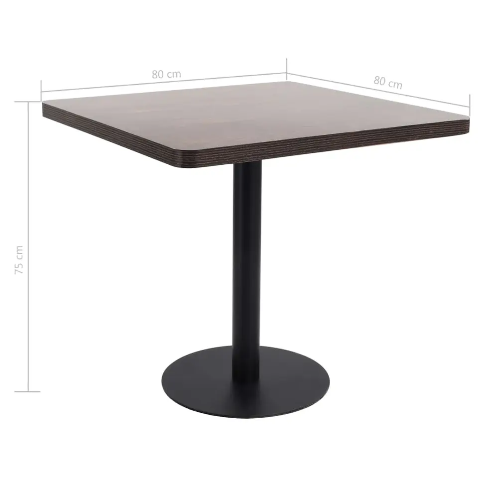 vidaXL - Bistrotafel - Bruin - MDF