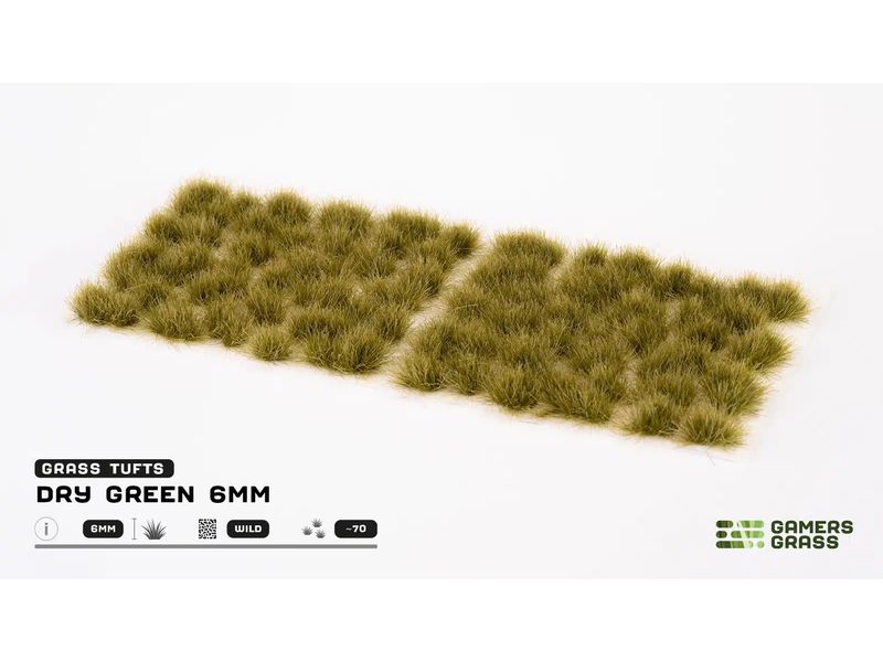 GamersGrass Tufts Small Dry Green 6 mm Hochwertige Tufts für den Gelände- und Miniaturenbau